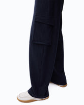 Pinstriped trousers with cargo pockets - Black | Pinko