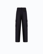 Pinstriped trousers with cargo pockets - Black | Pinko
