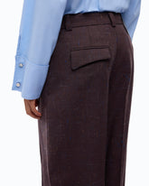 Barrel-fit trousers in slub canvas -  | Pinko