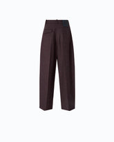 Barrel-fit trousers in slub canvas -  | Pinko