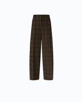 Barrel-Fit-Hose mit Mikro-Hahnentrittmuster - Multicolor Braun-Schwarz | Pinko