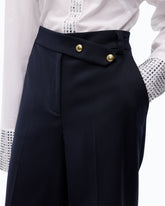 Bermuda shorts in stretch wool-blend fabric -  | Pinko
