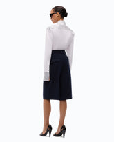 Bermuda shorts in stretch wool-blend fabric -  | Pinko