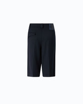 Bermuda shorts in stretch wool-blend fabric - Dark Blue | Pinko