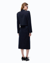 Cropped jacket with epaulettes -  | Pinko