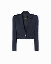 Cropped jacket with epaulettes -  | Pinko