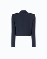 Cropped jacket with epaulettes -  | Pinko