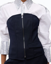 Bustier top with zip -  | Pinko