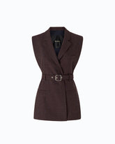 Seitlich offene Westenjacke mit Gürtel -  | Pinko