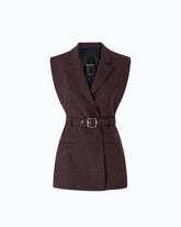 Vest with open sides and belt -  | Pinko