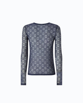 Stretch lace sweater with Love Birds logo motif -  | Pinko
