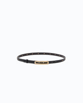 Gürtel mit Schmucknieten, 1 cm breit - Schwarz | Pinko