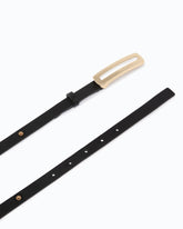 Gürtel mit Schmucknieten, 1 cm breit - Schwarz | Pinko