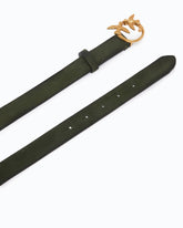 Suede belt with Love Birds buckle, 2 cm -  | Pinko