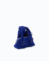 Nano Escape Bag in suede with flower - Dark Blue | Pinko