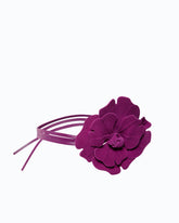 Belt with 15 cm suede flower - Pink | Pinko