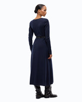 Wool midi dress with lace details -  | Pinko