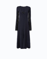 Wool midi dress with lace details -  | Pinko