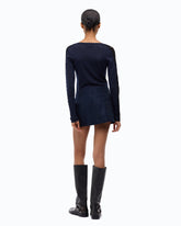 Wool cardigan with lace inserts -  | Pinko