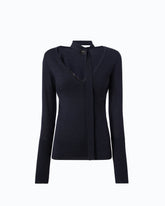 Wollpullover mit Spitze und Schärpe -  | Pinko