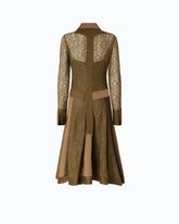 Lace midi shirt dress with inserts -  | Pinko