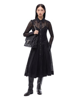 Lace midi shirt dress with inserts - Black | Pinko