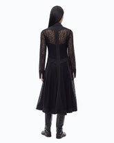 Lace midi shirt dress with inserts - Black | Pinko