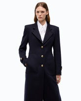 Long coat in wool-blend cloth -  | Pinko