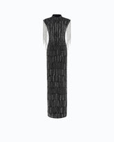 Long dress with crystals and sequins - Black | Pinko