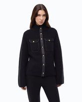 Ribbed cardigan with pockets - Black | Pinko