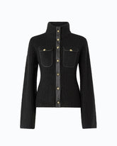 Ribbed cardigan with pockets - Black | Pinko