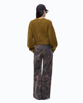 Ribbed sweater with small pocket - Green | Pinko