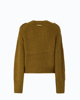 Ribbed sweater with small pocket - Green | Pinko