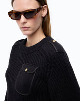 Ribbed sweater with small pocket -  | Pinko
