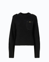 Ribbed sweater with small pocket -  | Pinko