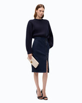 Nubuck leather-effect pencil skirt -  | Pinko