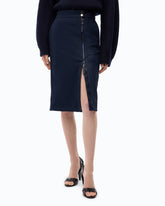 Nubuck leather-effect pencil skirt -  | Pinko