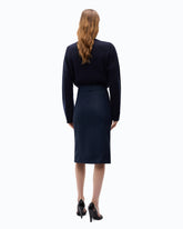 Nubuck leather-effect pencil skirt -  | Pinko