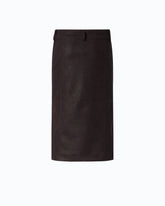 Nubuck leather-effect pencil skirt -  | Pinko