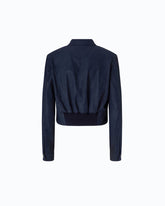 Cropped nubuck leather-effect jacket -  | Pinko