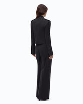 Riding-style mini jacket with jewel details - Black | Pinko