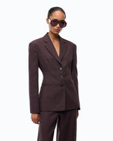 Slim-fit jacket in slub canvas -  | Pinko