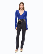 Ribbed cardigan with buttons -  | Pinko