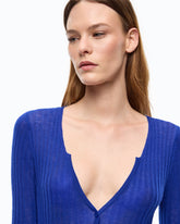 Ribbed cardigan with buttons -  | Pinko
