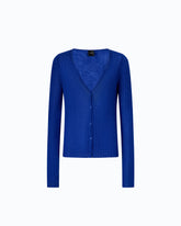 Ribbed cardigan with buttons -  | Pinko