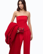 Long jumpsuit with bodice - Red | Pinko