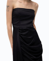 Sleeveless satin midi dress -  | Pinko