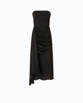 Sleeveless satin midi dress -  | Pinko