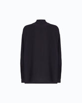 Blouse with pockets and buttons - Dark Blue | Pinko