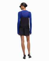 Slip-Top mit Spitze - Dunkelblau | Pinko